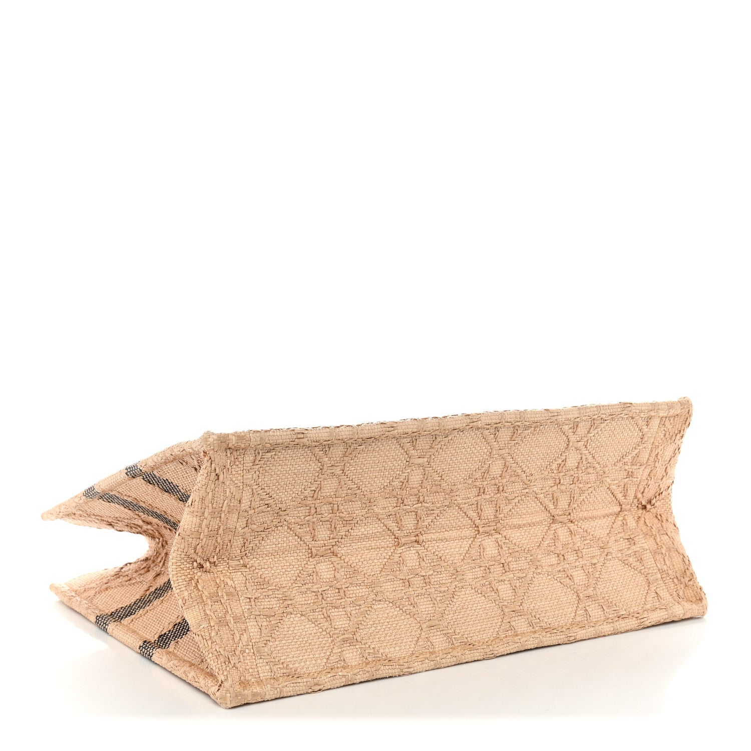 Dior Raffia Cannage Medium Book Tote Natural