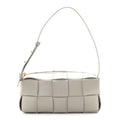 Bottega Veneta Lambskin Maxi Intrecciato Small Brick Cassette Bag Agate Grey