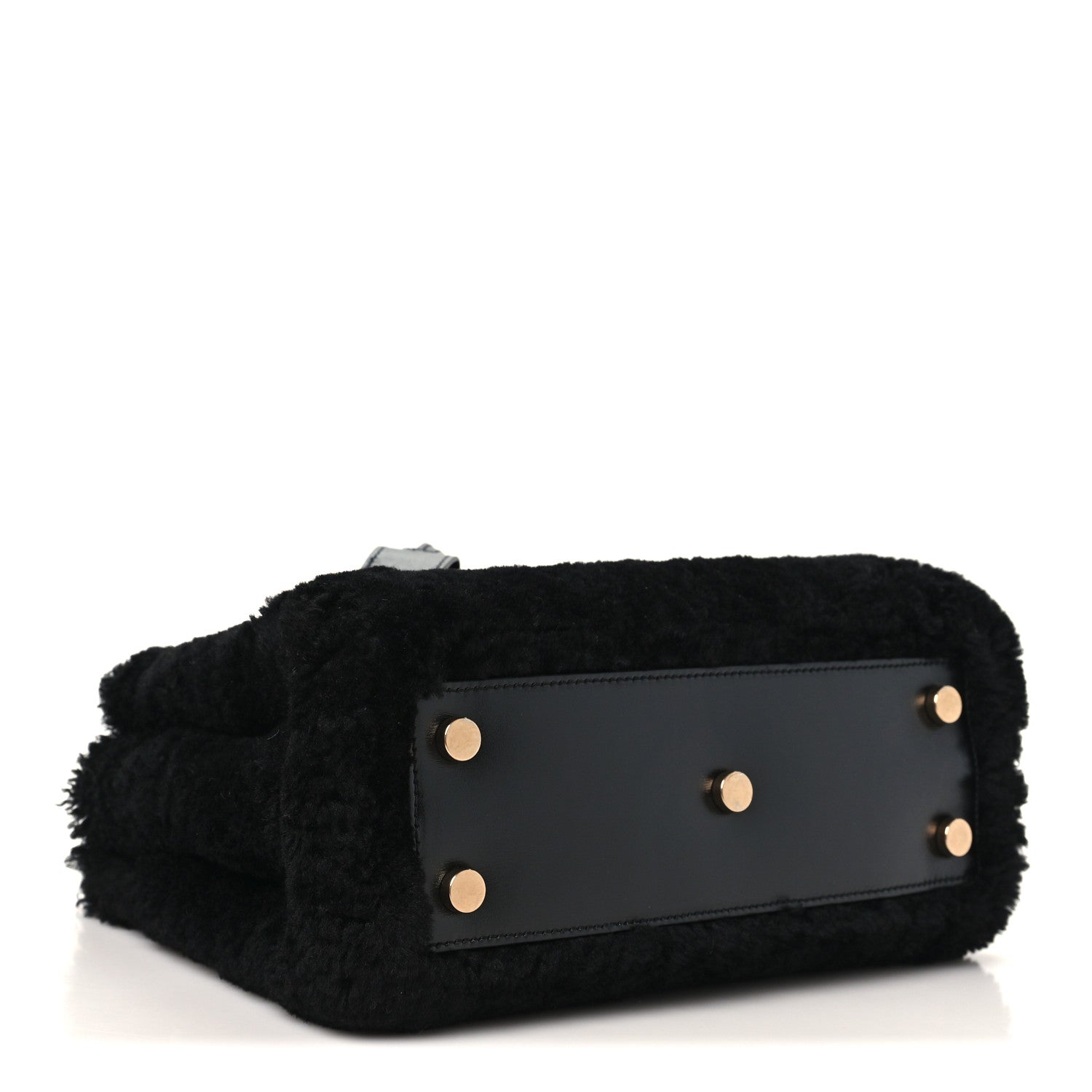Saint Laurent Shearling Nano Sac De Jour Black