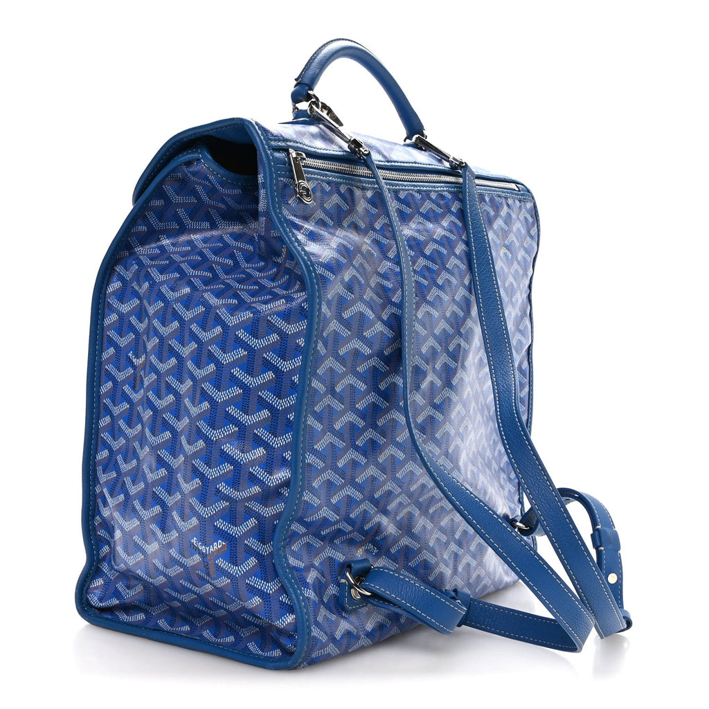 Goyard Goyardine Saint Leger Soft Briefcase Backpack Sky Blue