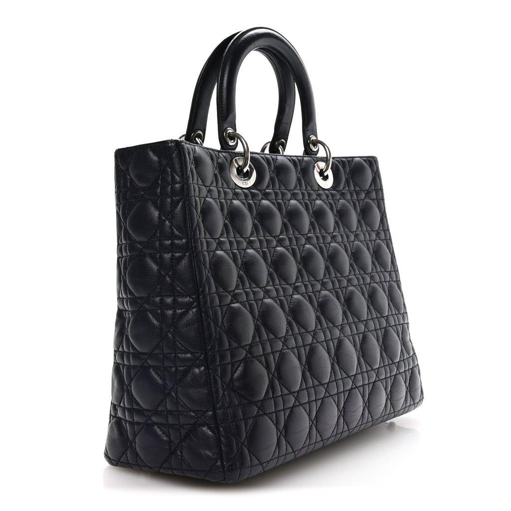 Dior Lambskin Cannage Large Lady Dior Royal Blue