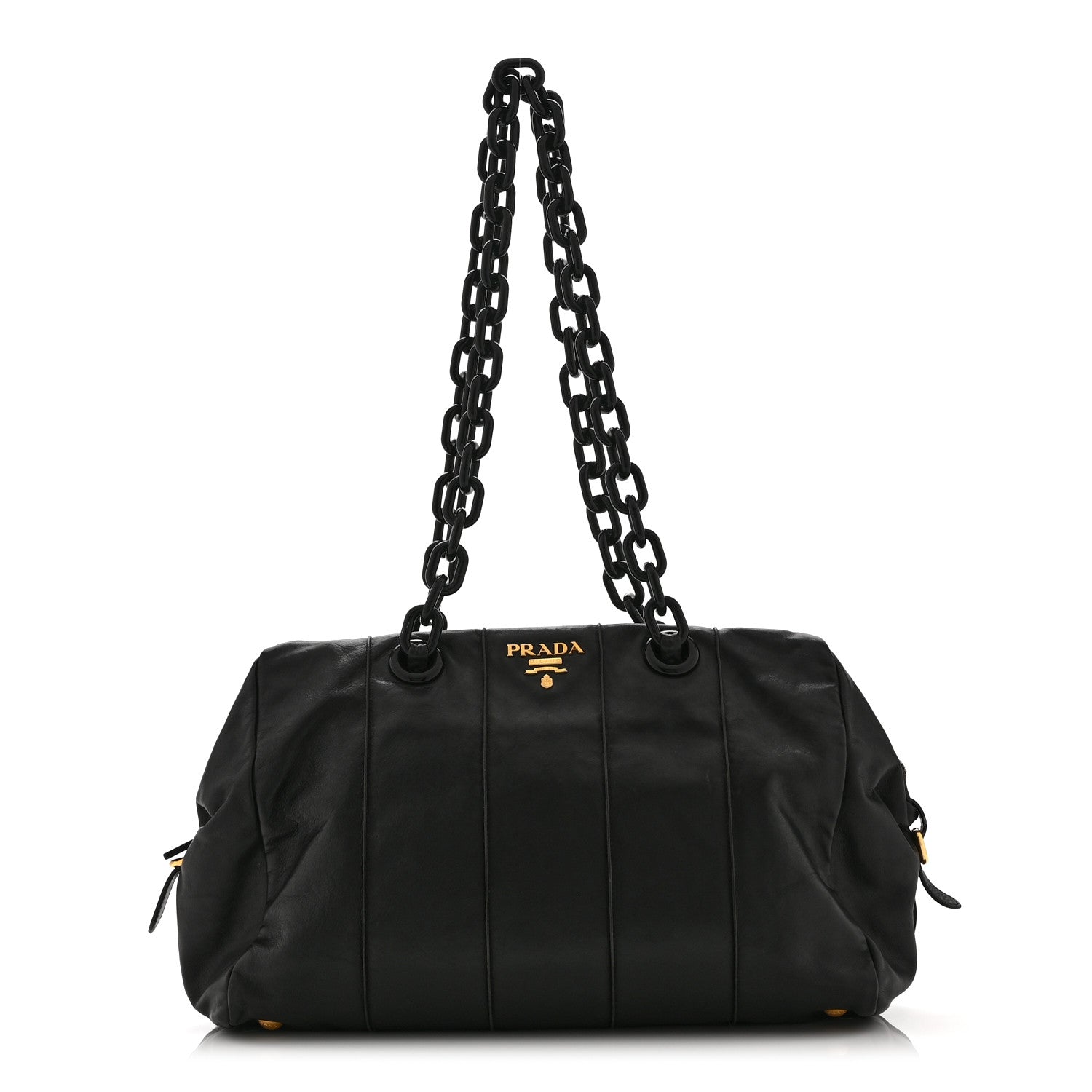 Prada Soft Calf Shoulder Bag Black