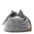 Dior Lambskin Supple Macrocannage Ammi Bag Grey