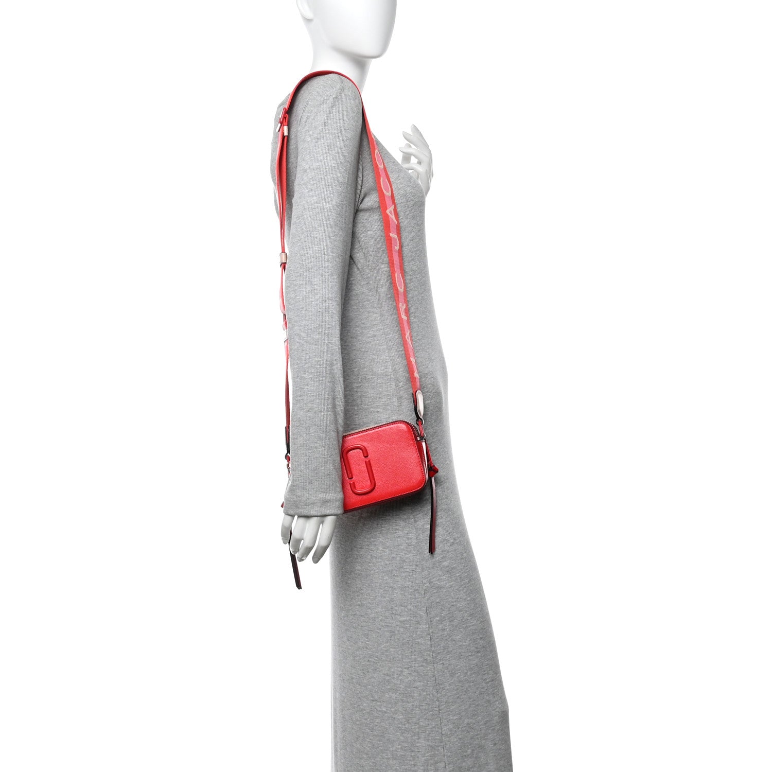 Saffiano Small Snapshot Camera Bag Red Beige