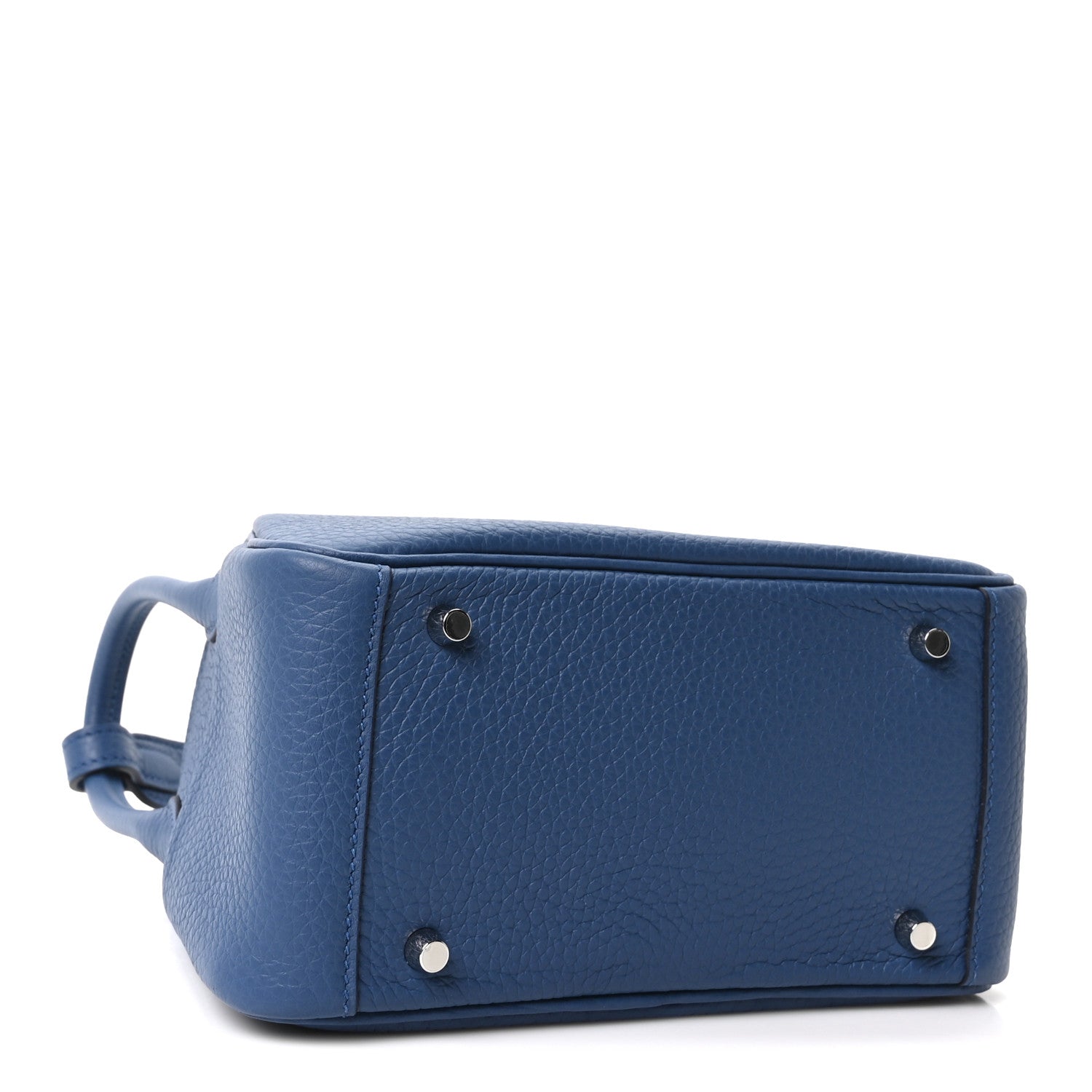 Hermès Taurillon Clemence Mini Lindy 20 Bleu Tie