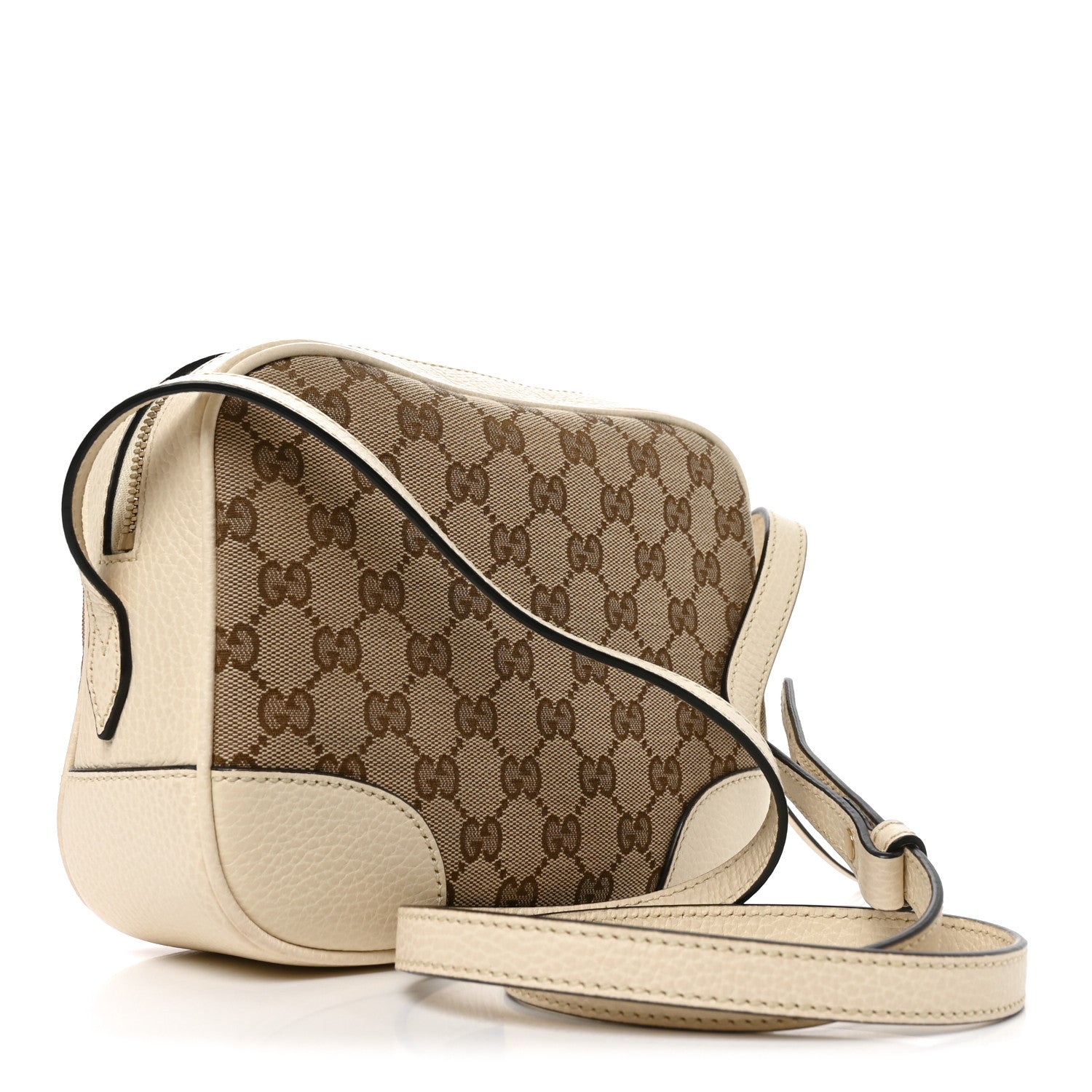 Gucci Monogram Dollar Calfskin Mini Bree Messenger Bag Beige Ebony Avoire