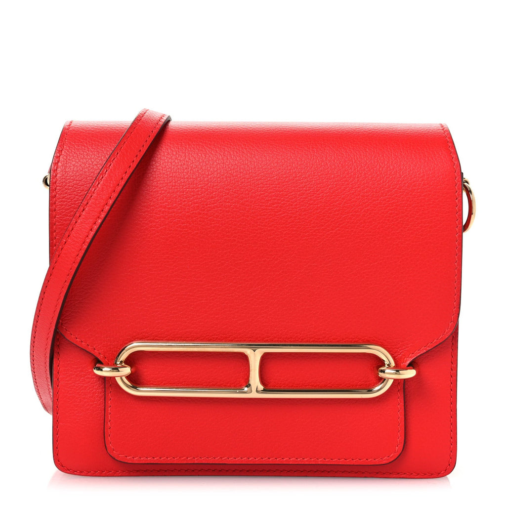 Hermès Evercolor Mini Sac Roulis Rouge De Coeur