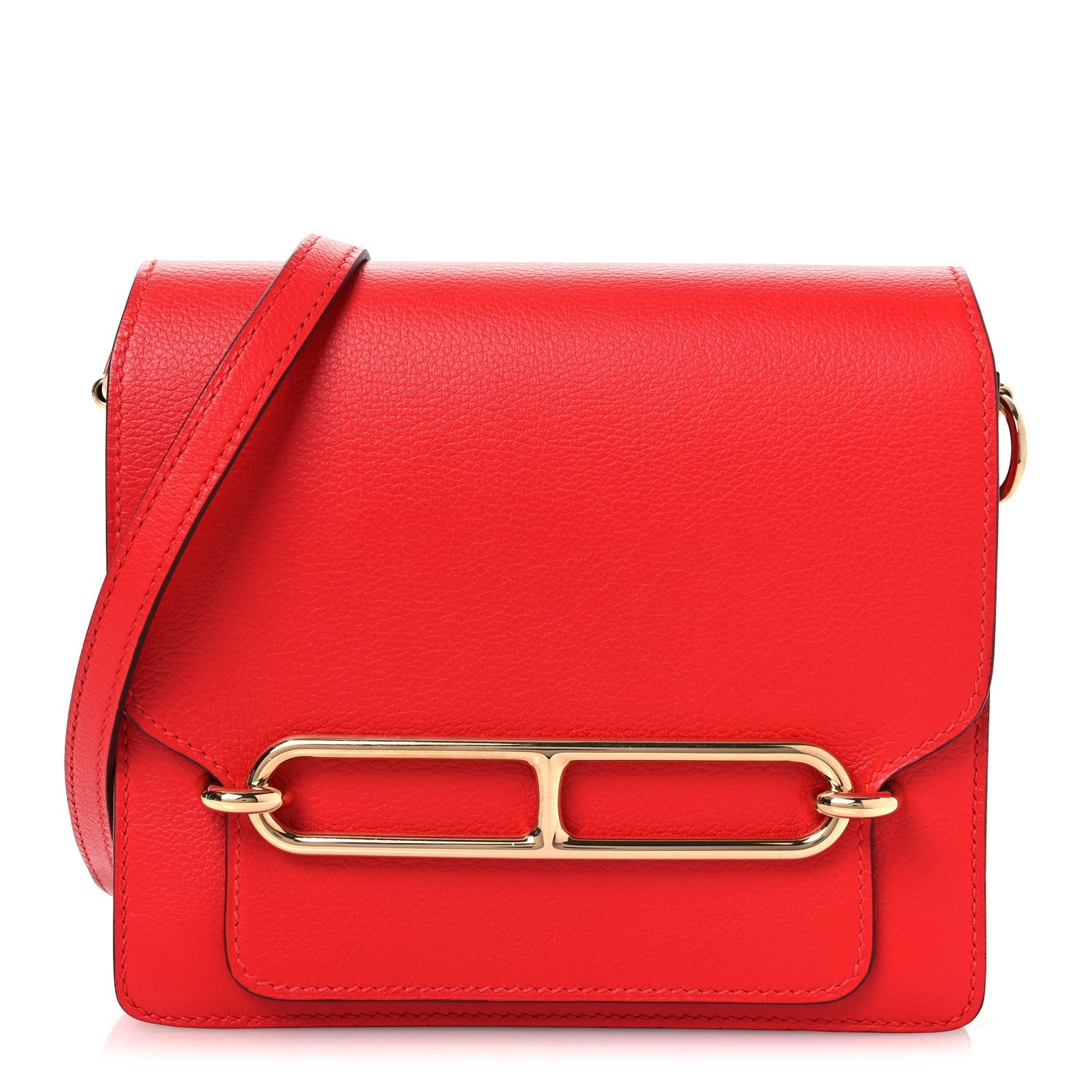Hermès Evercolor Mini Sac Roulis Rouge De Coeur