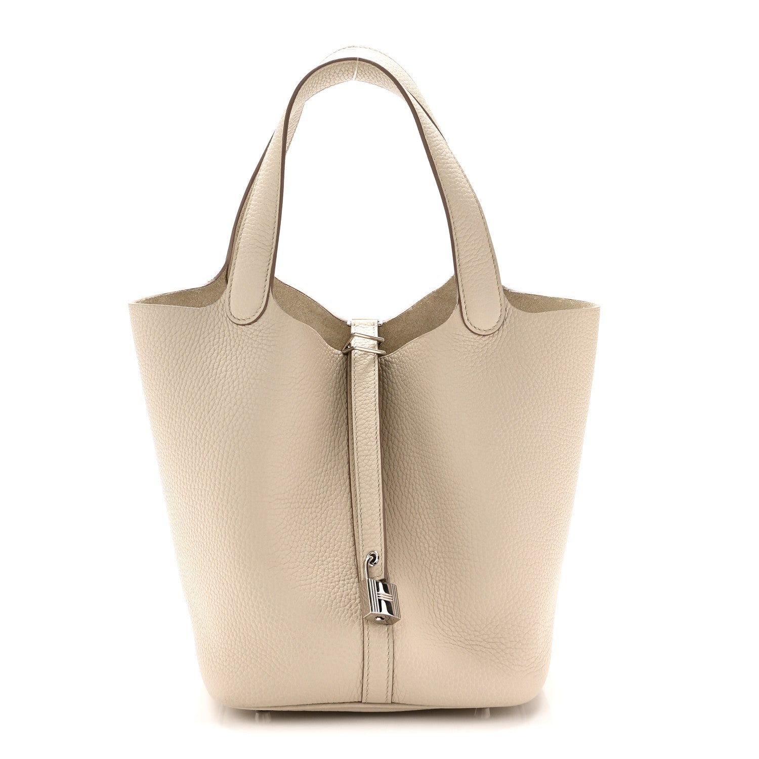 Hermès Taurillon Clemence Picotin Lock 22 MM Beton