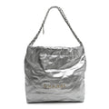 Chanel Metallic Calfskin Quilted Small Chanel 22 Silver