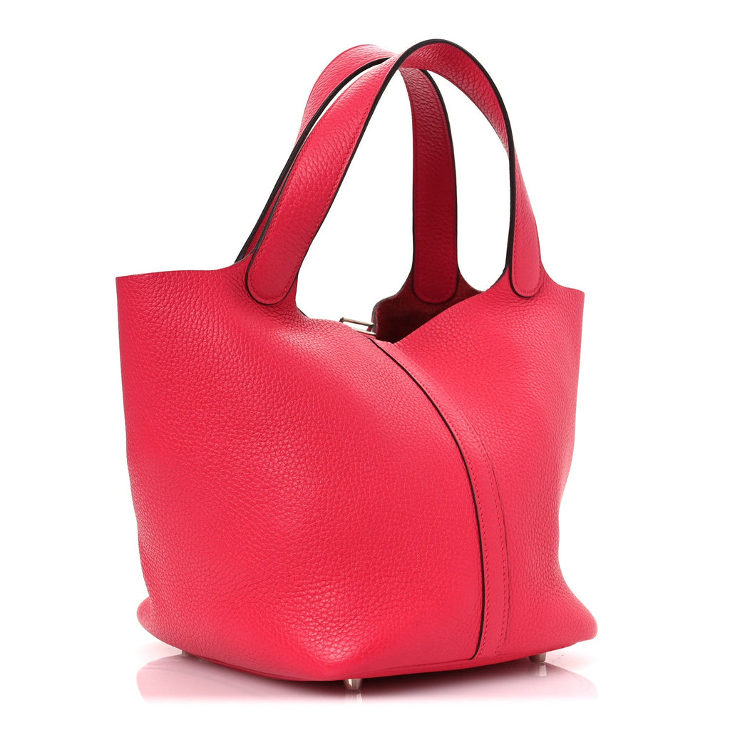 Hermès Taurillon Clemence Picotin Lock 22 MM Rose Extreme