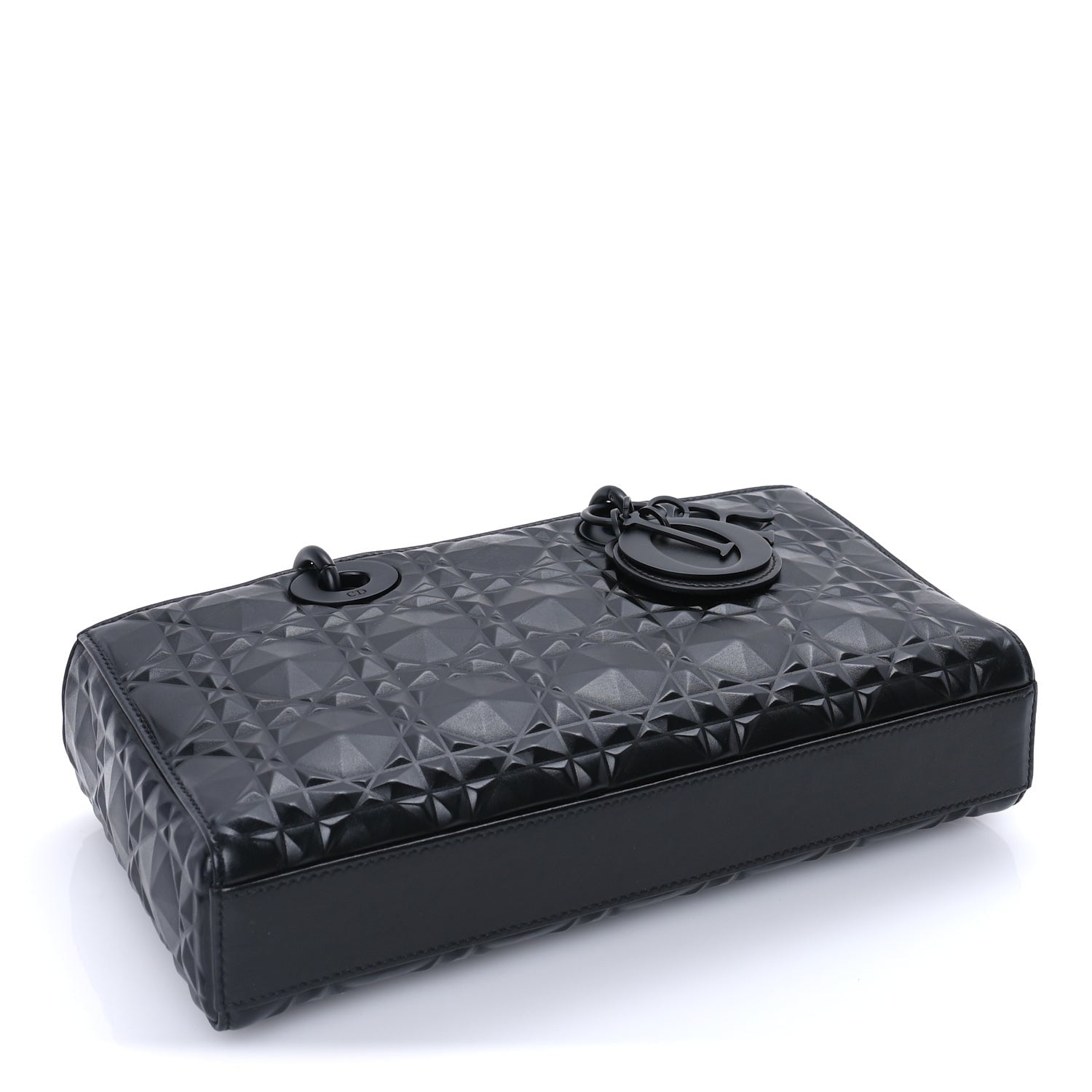 Dior Calfskin Cannage Diamond Medium Lady D-Joy Black