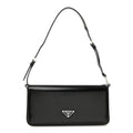 Prada Spazzolato Femme Flap Shoulder Bag Black
