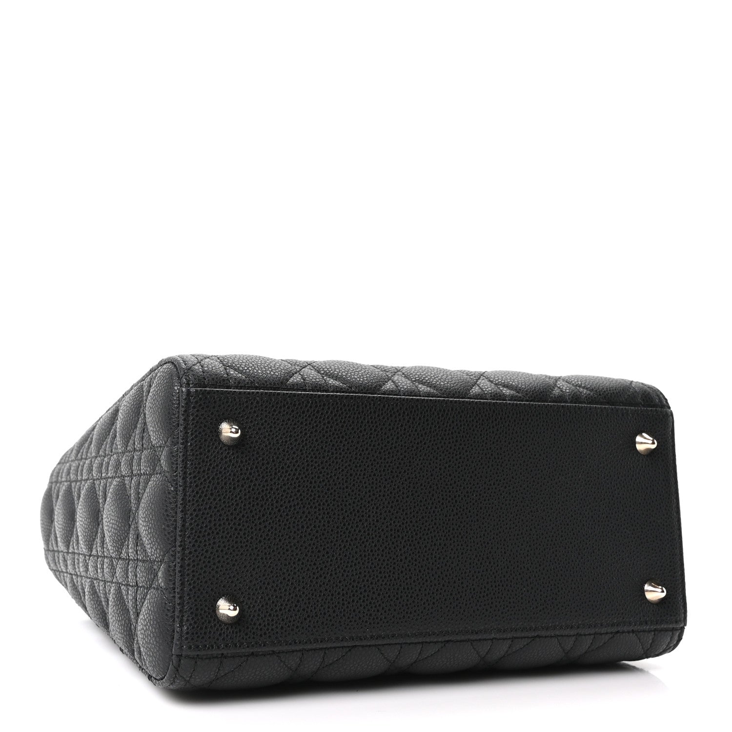 Dior Grained Calfskin Cannage Medium Lady Dior Black