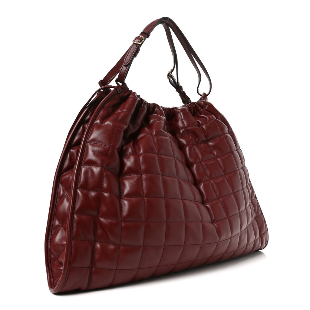 Gucci Calfskin Quilted Large Deco Tote Bag Rosso Ancora Red side view