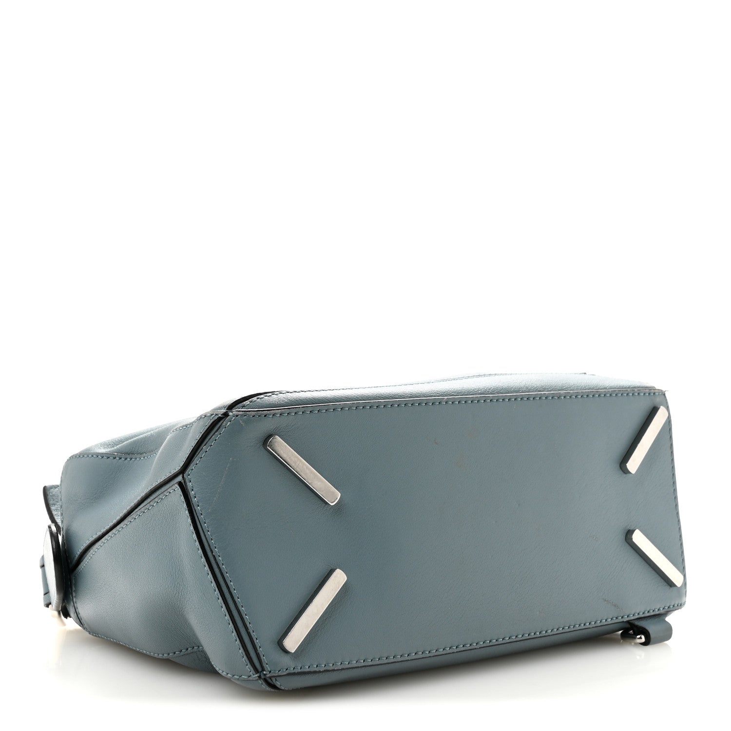 Loewe Calfskin Small Puzzle Bag Stone Blue