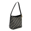 Dior Oblique Calfskin Small Medaillon Bucket Bag Blue