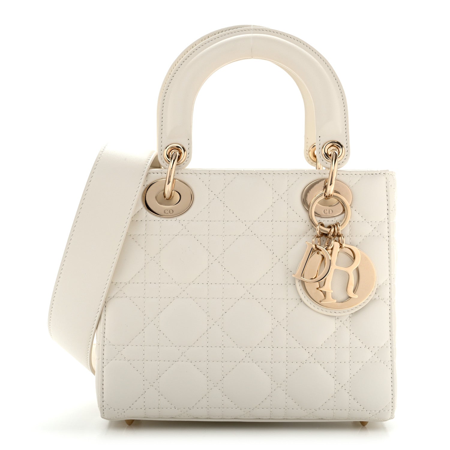 Dior Lambskin Cannage Small My ABCDior Lady Dior White