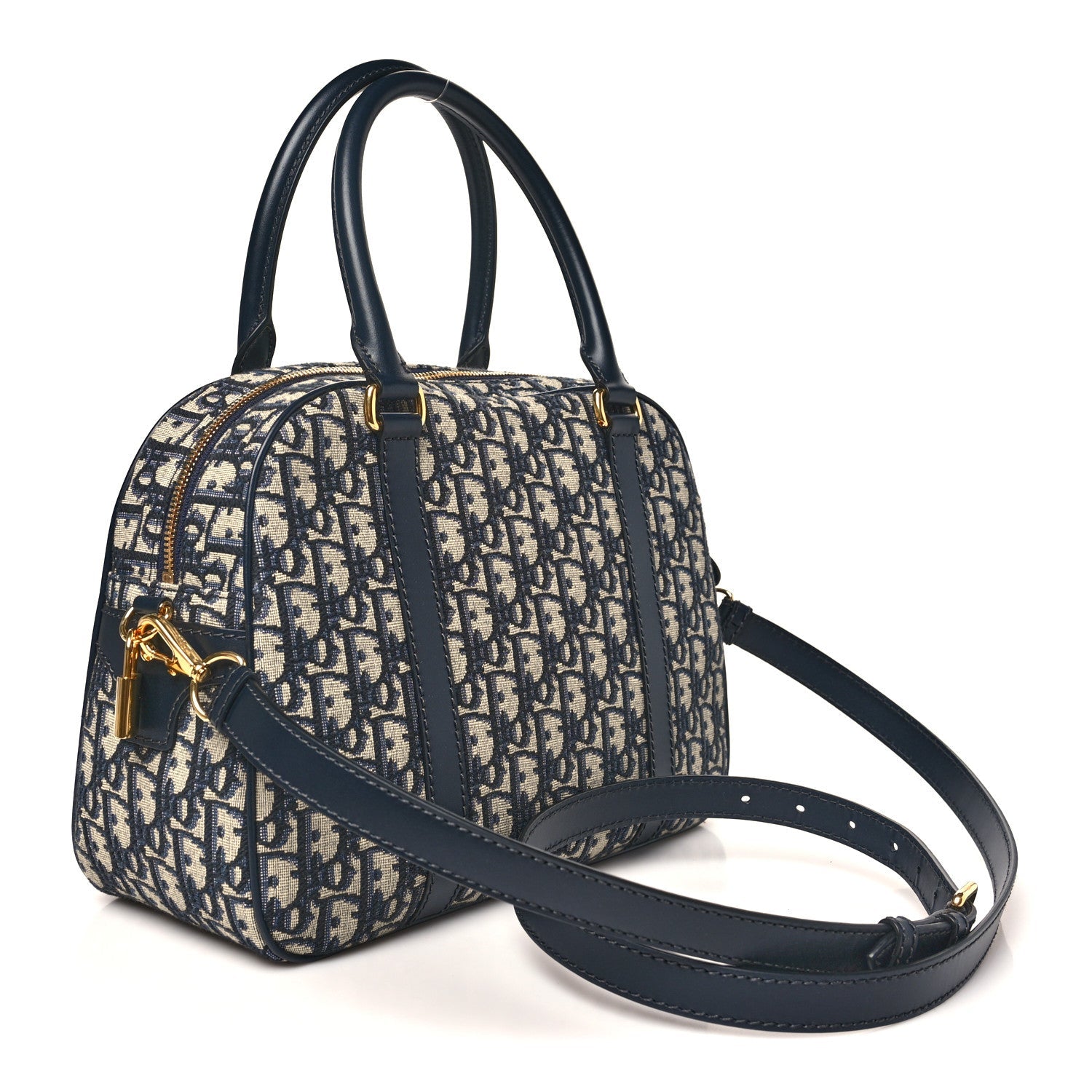Dior Oblique Large D-Vibe Bowling Bag Navy