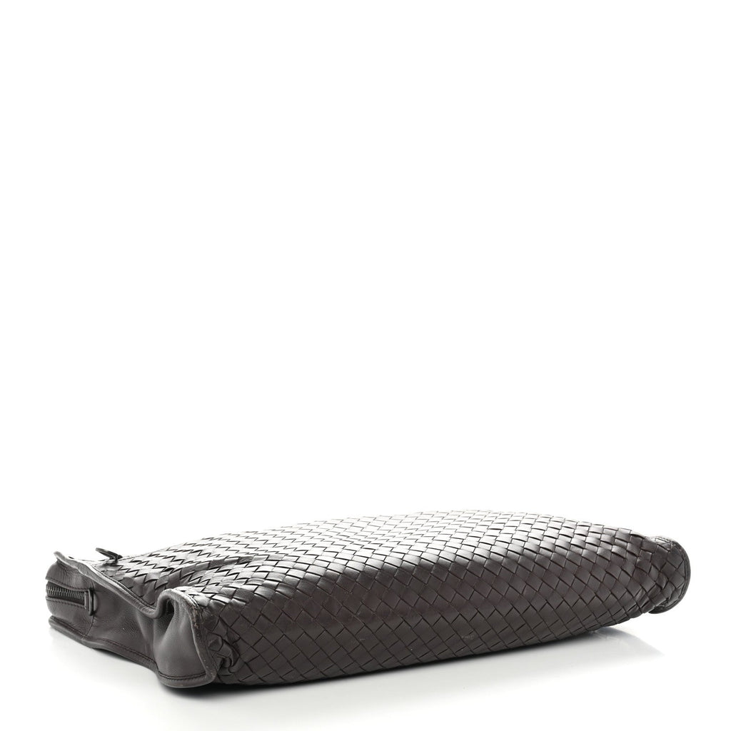 Bottega Veneta Calfskin Leggero Intrecciato Briefcase Ebano
