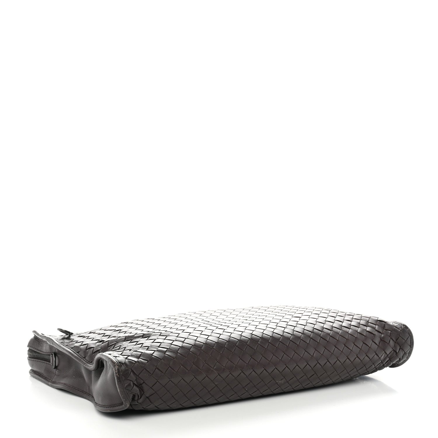 Bottega Veneta Calfskin Leggero Intrecciato Briefcase Ebano