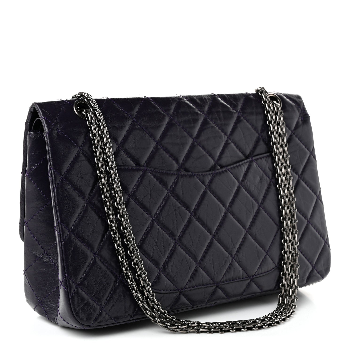 Chanel Aged Calfskin Quilted 2.55 Reissue 225 Flap Purple