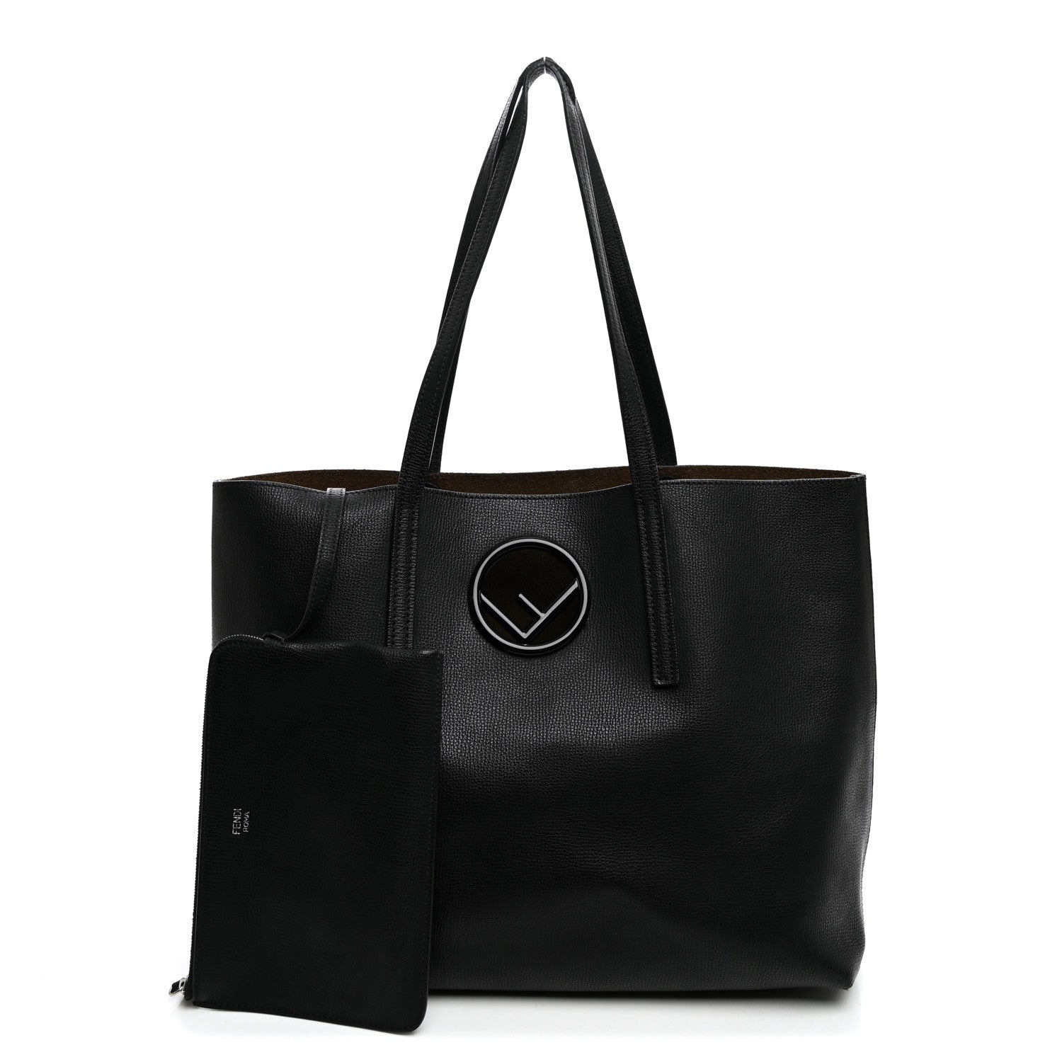 FENDI MEN'S SELLERIA DIAGONAL SHOPPING TOTE IN BLACK