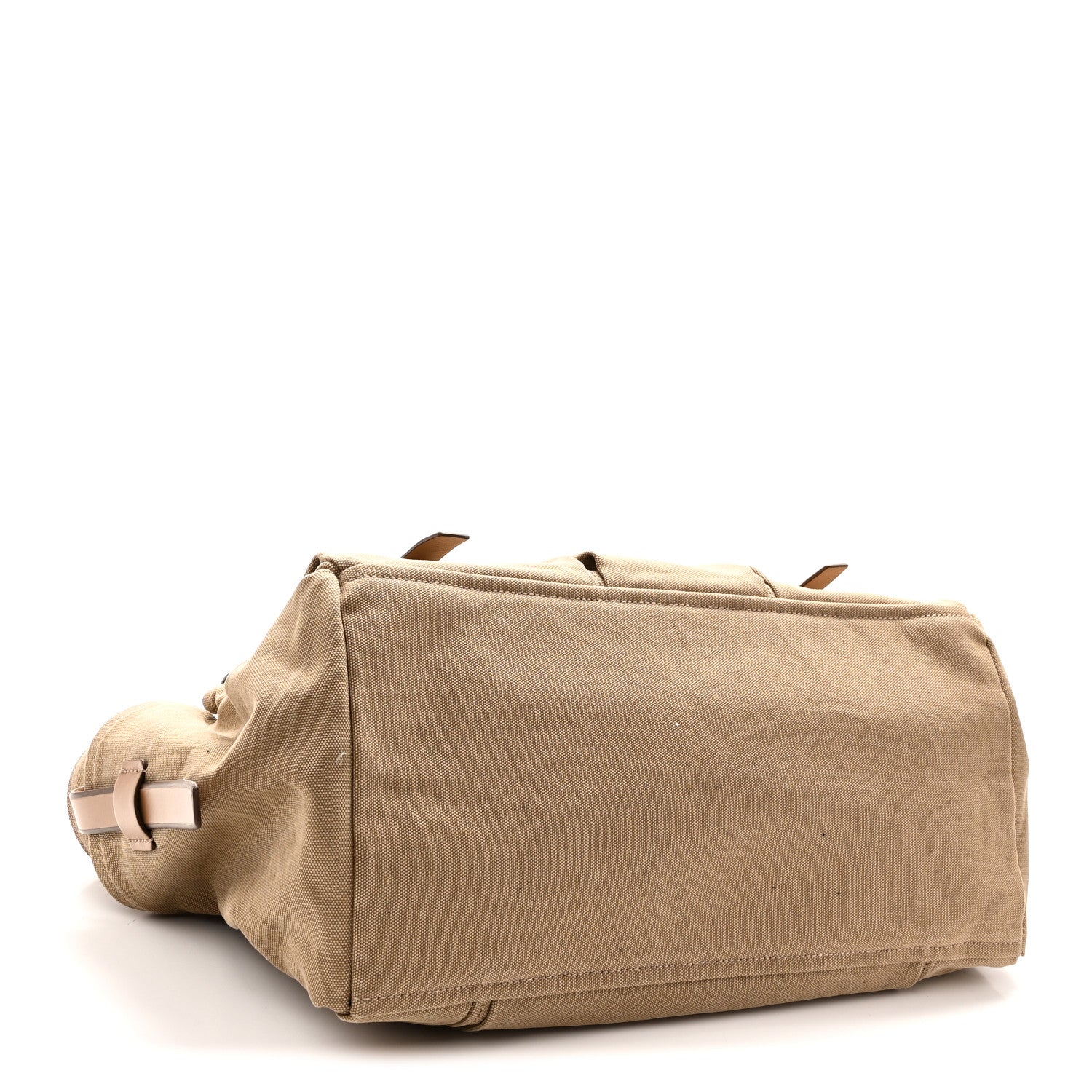 Prada Canvas Calfskin Large Route Shoulder Bag Khaki