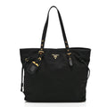Prada Tessuto Nylon Saffiano Shopping Tote Black