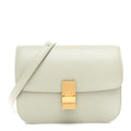 Celine Box Calfskin Medium Classic Box Flap Bag Vert D'eau