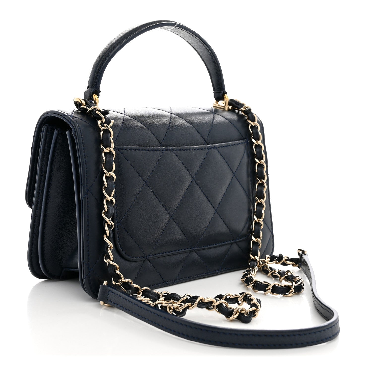 Chanel Calfskin Quilted Small Coco Lady Flap Navy