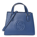 Gucci Dollar Calfskin Medium Soho Top Handle Satchel Caspian