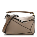 Loewe Grained Calfskin Small Puzzle Bag Sand Mink