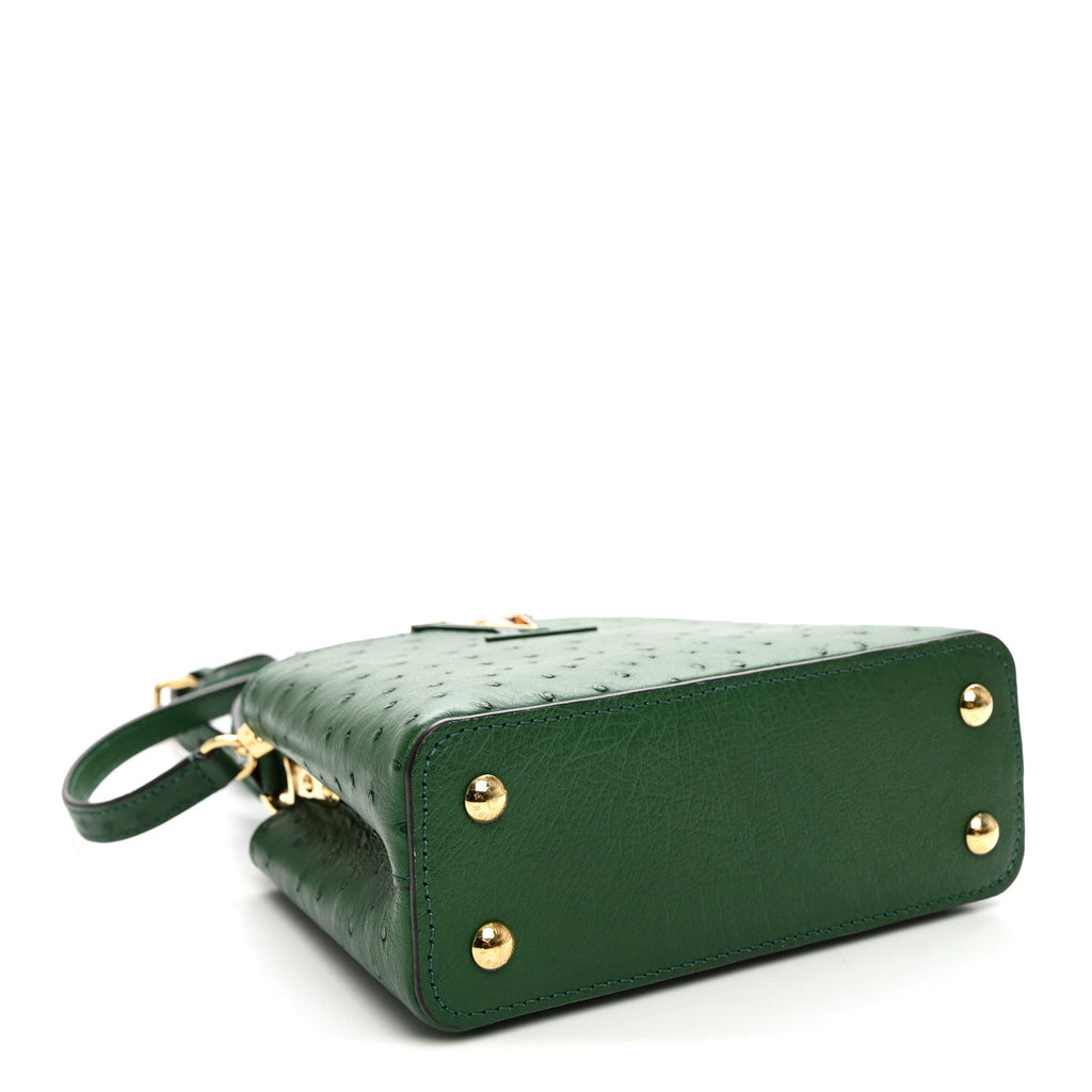 Louis Vuitton Ostrich Capucines Mini Mint