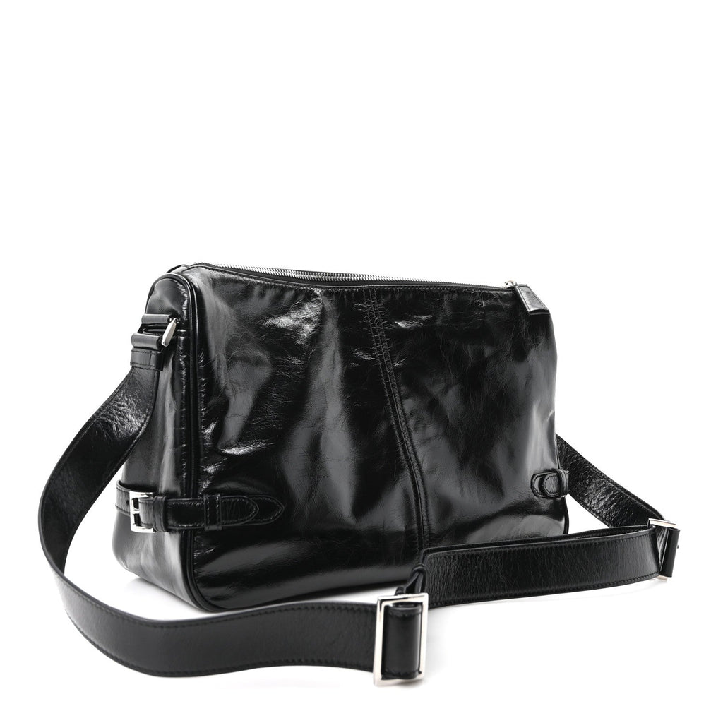 Prada Vitello Shine Shoulder Bag Black