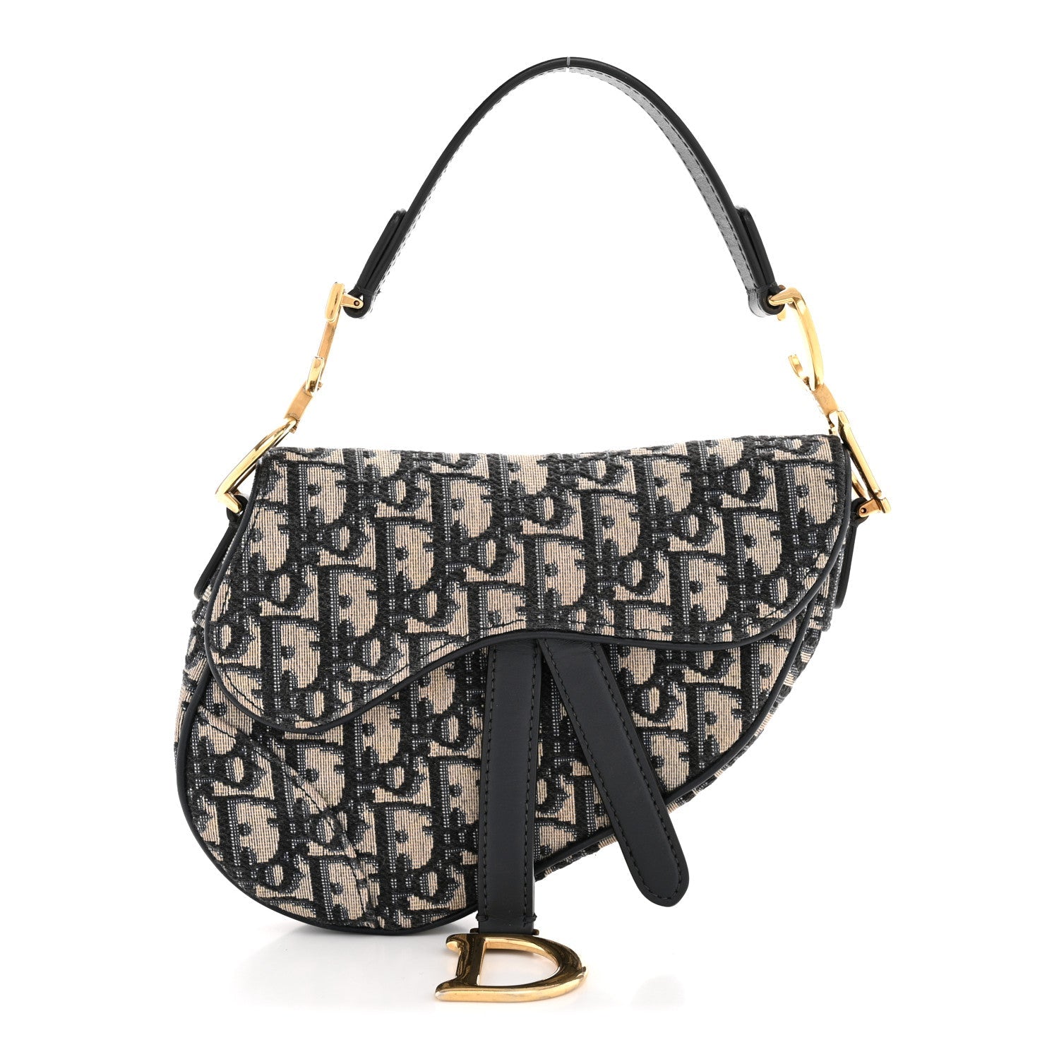 Dior Oblique Mini Saddle Bag Blue