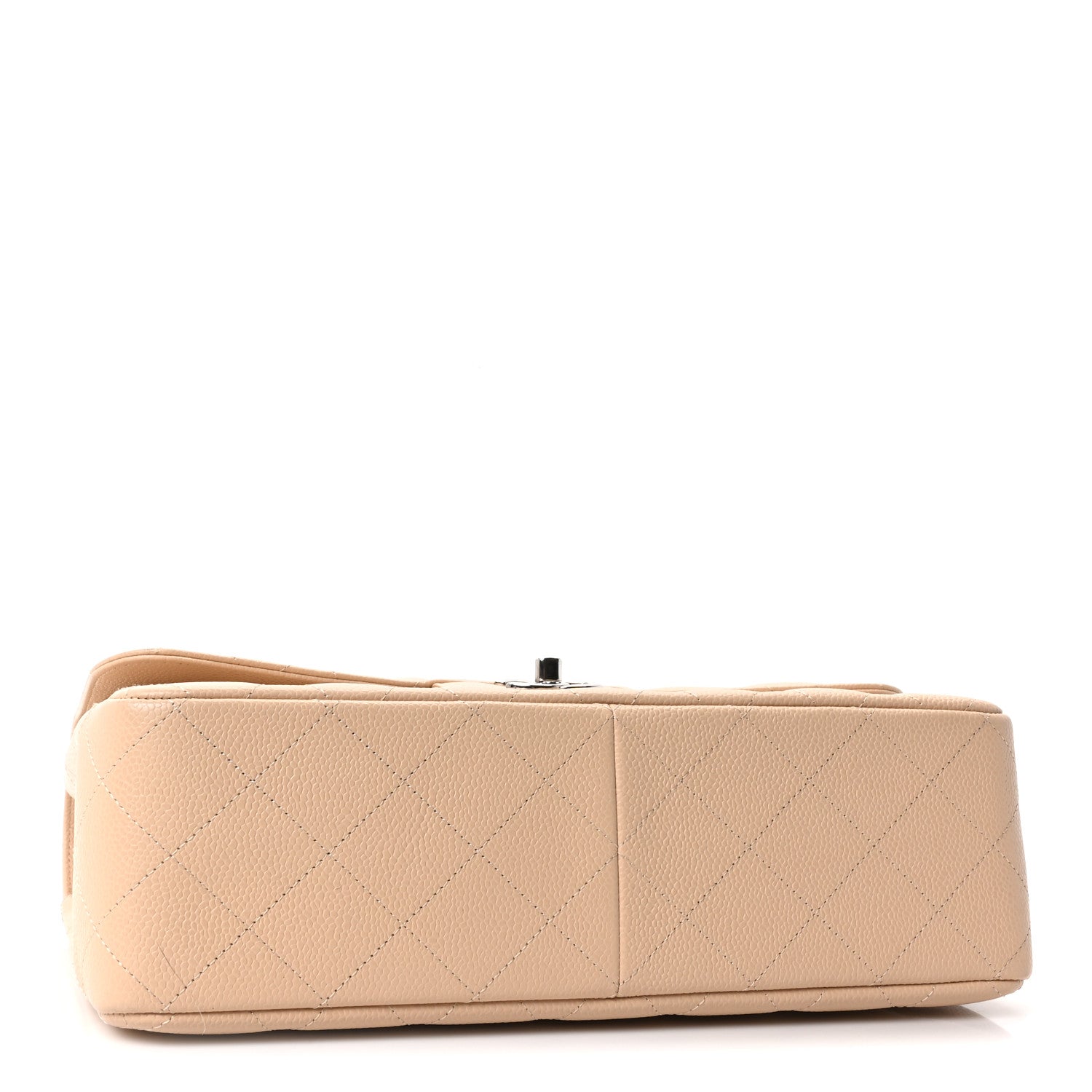 Chanel Caviar Quilted Jumbo Double Flap Beige Clair