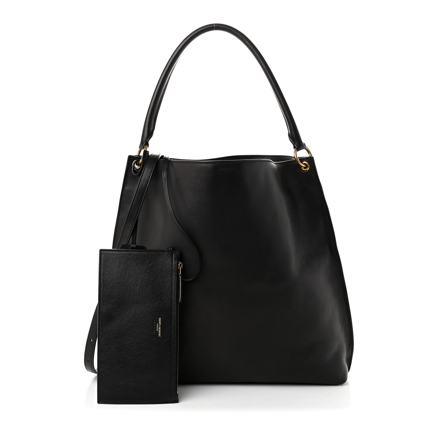Saint Laurent Calfskin Hobo Black