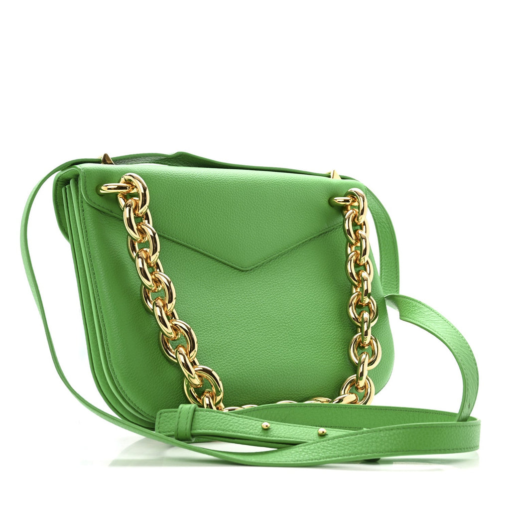 Bottega Veneta Calfskin Mount Envelope Bag Parakeet