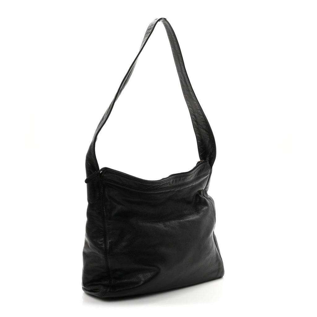 Chanel Lambskin CC Tassel Shoulder Bag Black