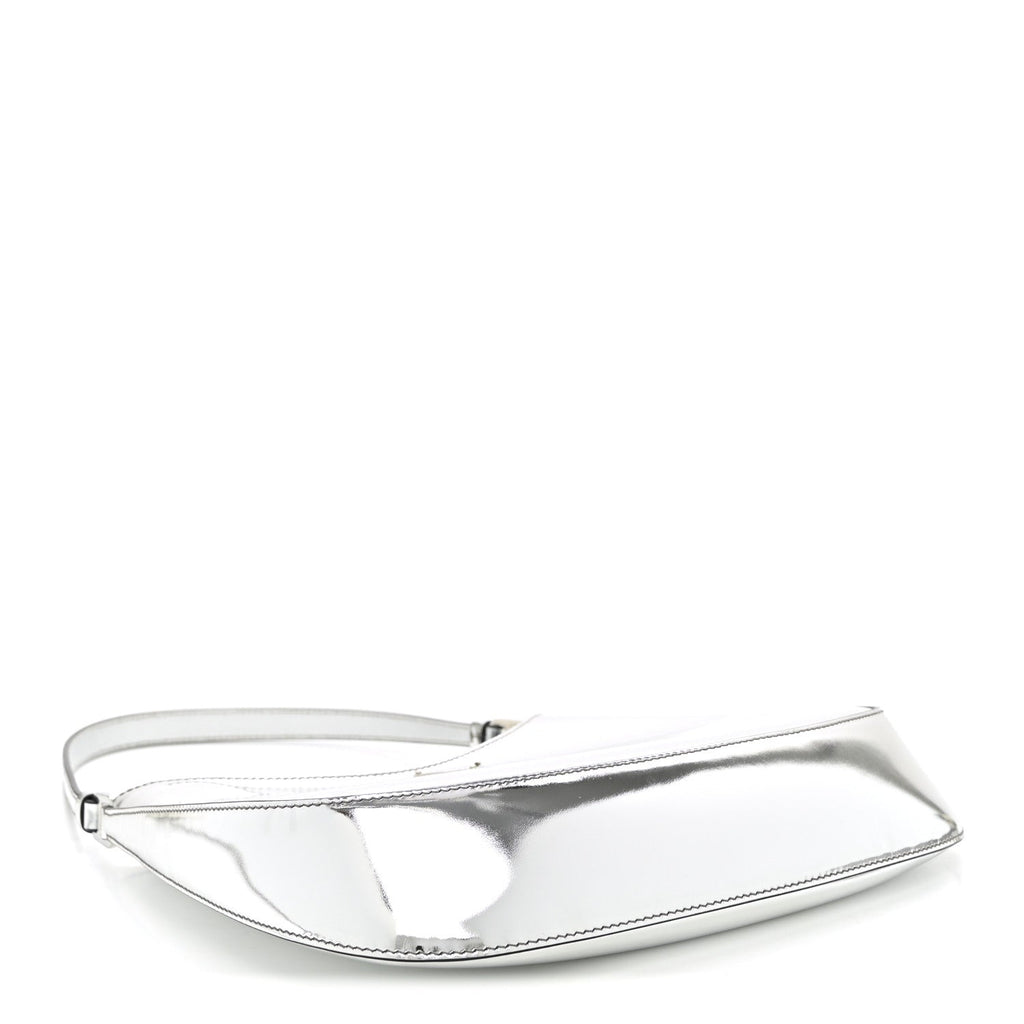 Prada Spazzolato Cleo Shoulder Bag Argento