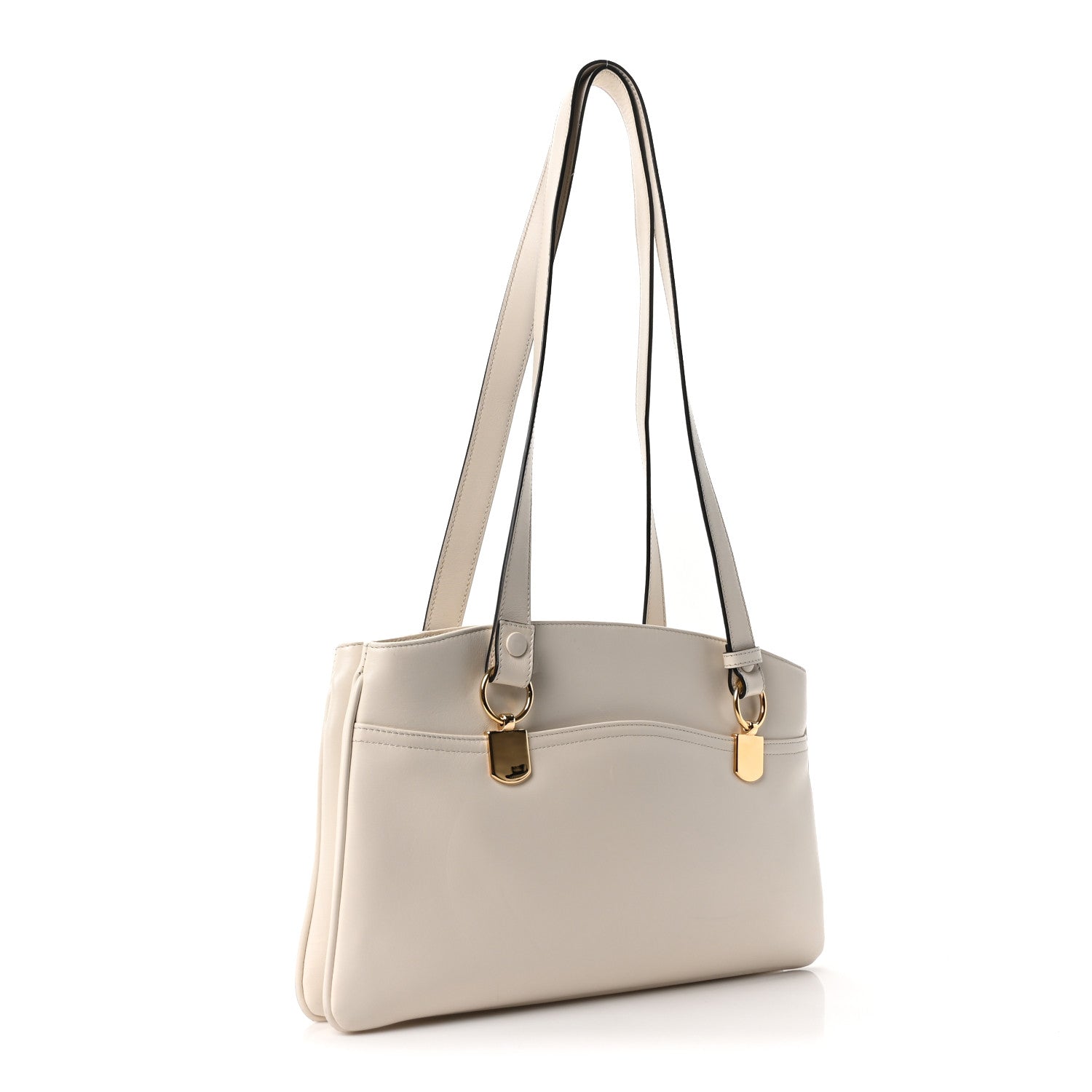 Gucci Vitello Palmellato Lux Arli Top Handle Bag White