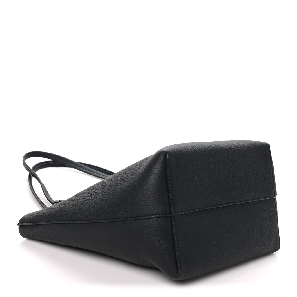 The Row Grained Calfskin Medium Park Tote Black