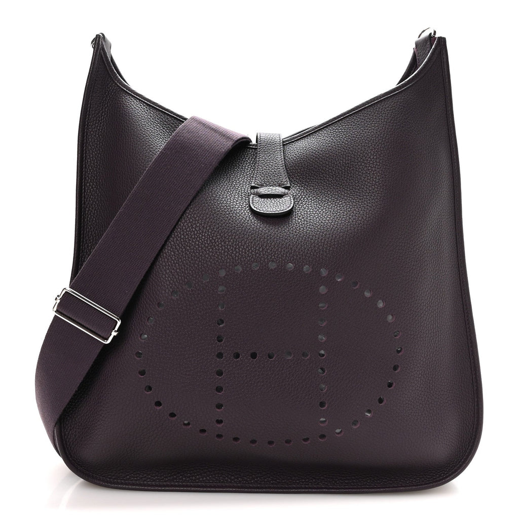 Hermès Taurillon Clemence Evelyne III TGM Prune