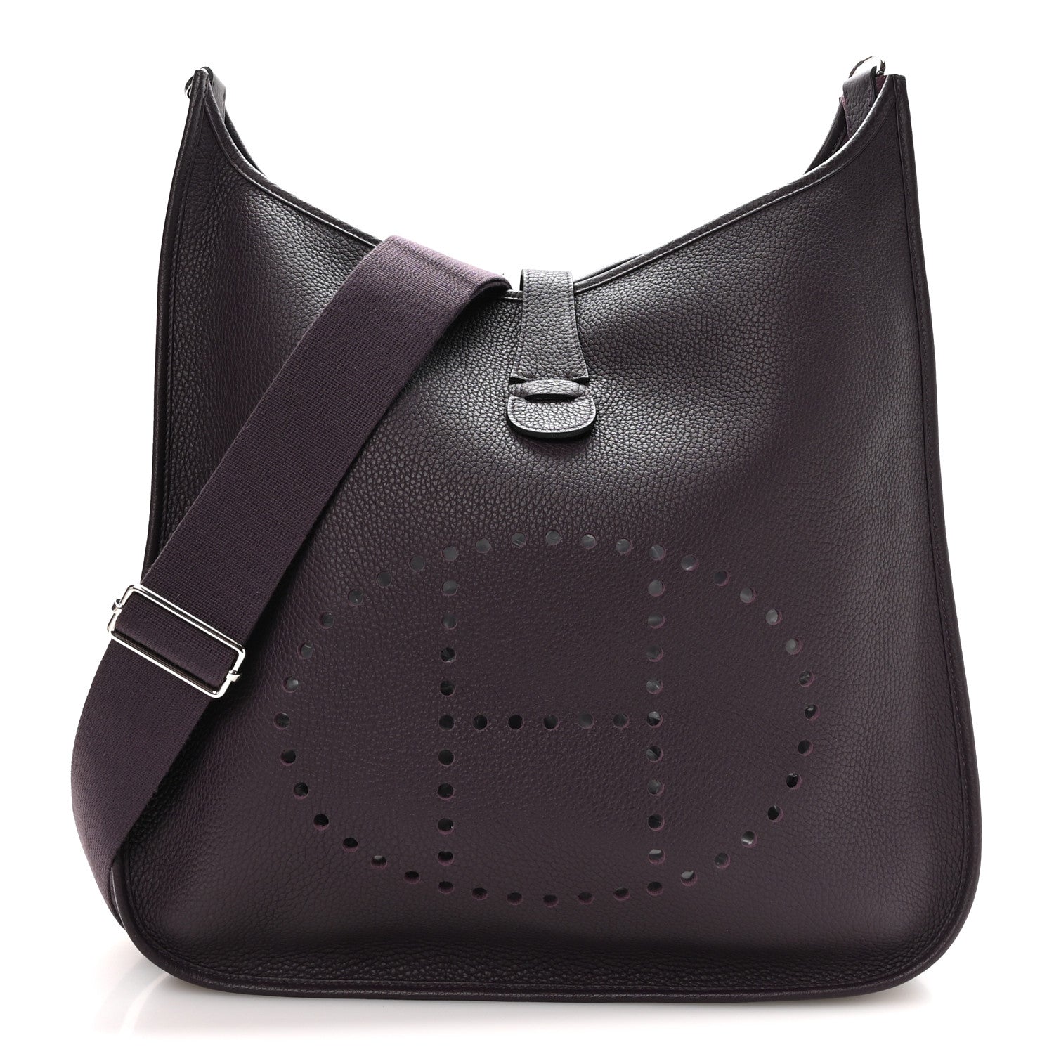 Hermès Taurillon Clemence Evelyne III TGM Prune