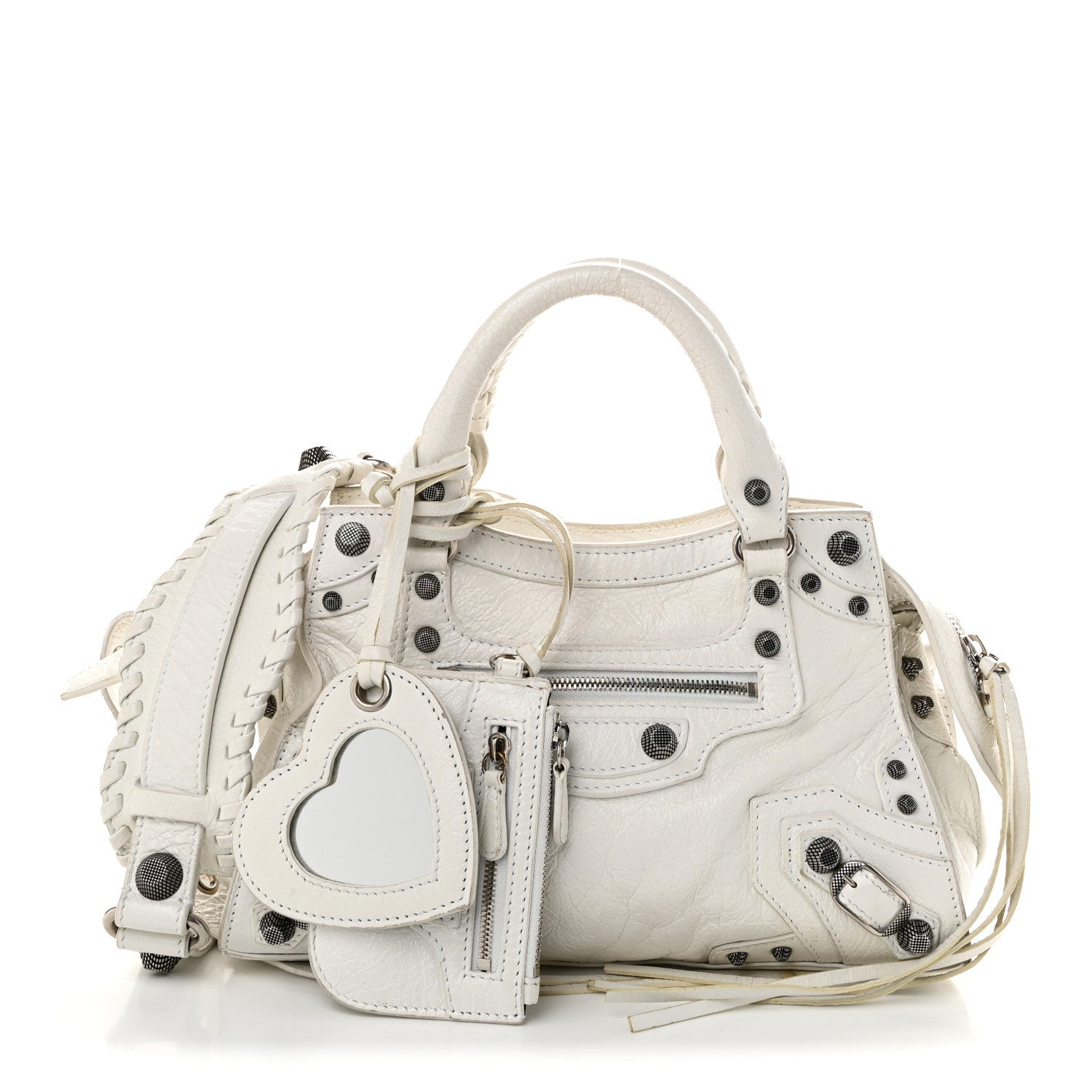 Balenciaga Agneau Arena Neo Cagole Handbag XS Optic White Optic White
