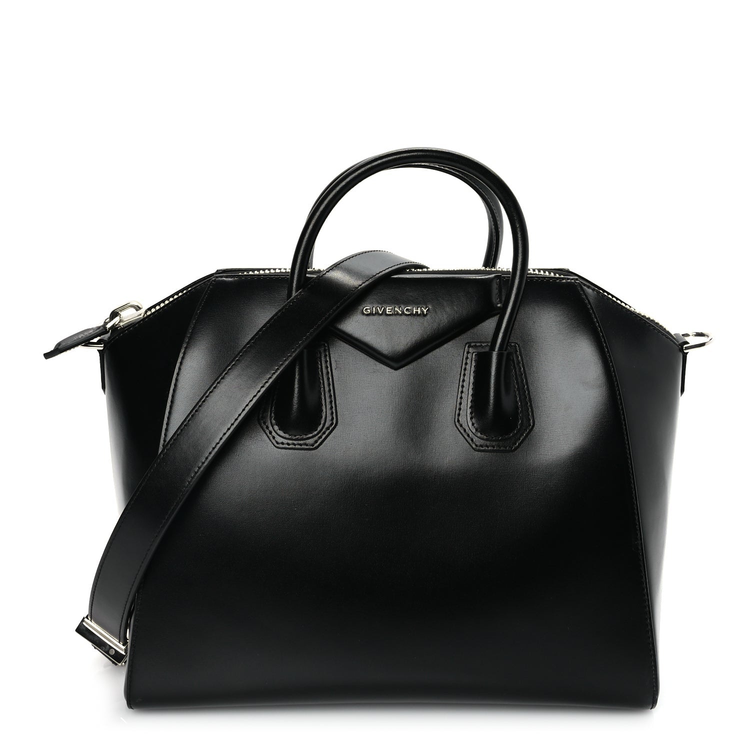 Givenchy Shiny Lord Calfskin Large Antigona Black