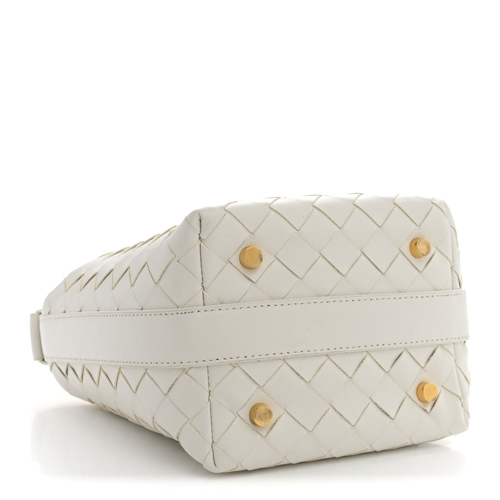 Bottega Veneta Nappa Intrecciato Heart Candy Wallace White