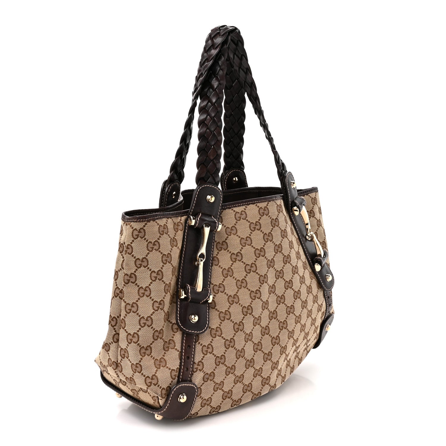 Gucci Monogram Small Pelham Shoulder Bag Dark Brown