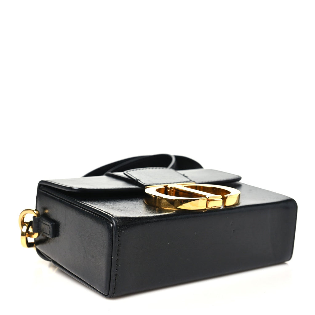 Dior Crackled Lambskin 30 Montaigne Box Bag Black